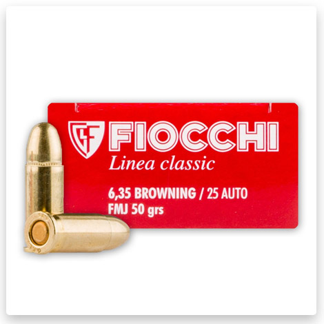 25 ACP - 50 Grain FMJ - Fiocchi
