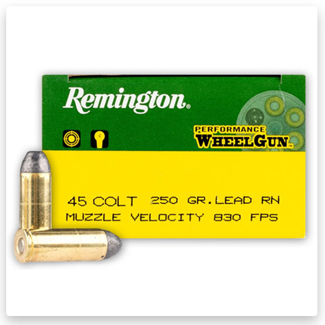 45 Long Colt - 250 Grain LRN - Remington Performance Wheel Gun