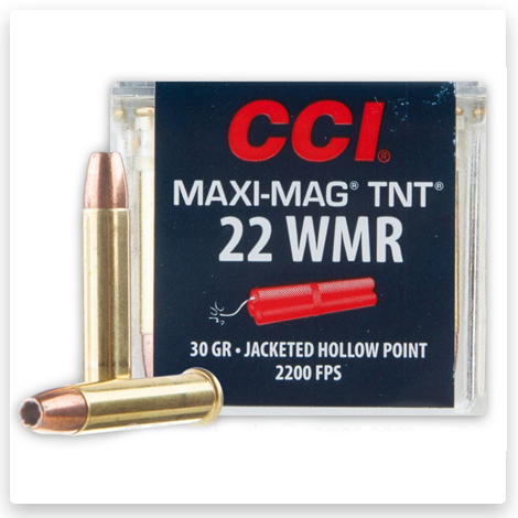 22 WMR - 30 Grain JHP - CCI Maxi Mag TNT