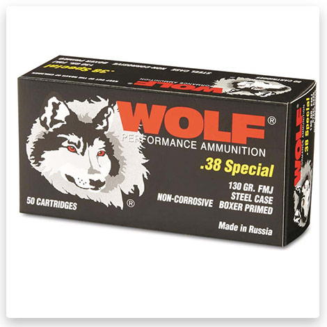 38 Special - 130 Grain FMJ - Wolf Ammo
