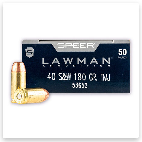 40 S&W - 180 Grain TMJ - Speer LAWMAN
