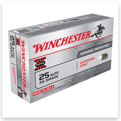 25 ACP - 45 Grain Expanding Point - Winchester SUPER-X