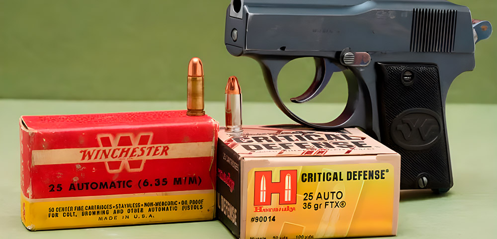 Selecting a type of 25 ACP ammo