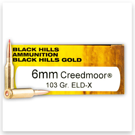 6mm Creedmoor - 103 Grain ELD-X - Black Hills Gold