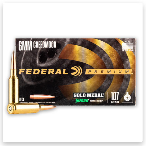 6mm Creedmoor - 107 Grain MatchKing HPBT - Federal Gold Medal