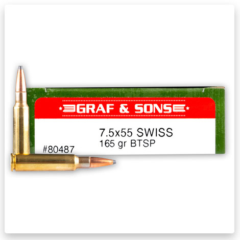 7.5x55 Swiss - 165 Grain BTSP - Graf & Sons loaded by Hornady