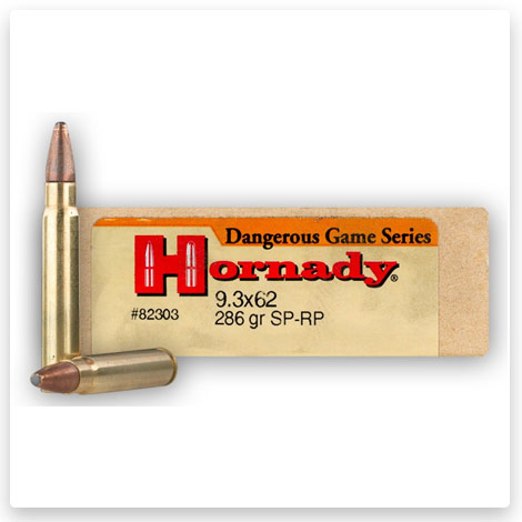 9.3 x 62mm Mauser - 286 Grain InterLock SP-RP - Hornady Dangerous Game Series