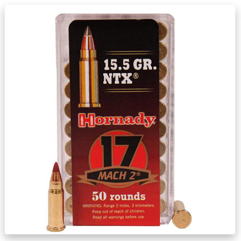 17 Hornady Mach 2 - 15.5 Grain NTX Rimfire Ammunition 83176 - Hornady
