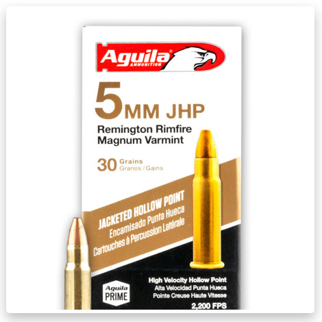5mm Rem Mag - 30 Grain JHP - Aguila 
