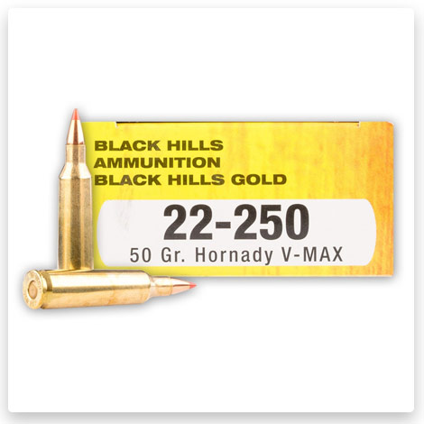22-250 - 50 Grain V-Max - Black Hills Gold