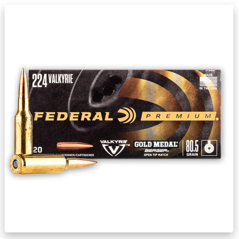 224 Valkyrie - 80.5 Grain Gold Medal Berger - Federal 