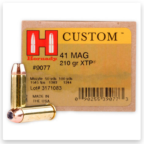 41 Remington Mag - 210 Grain XTP JHP - Hornady Custom