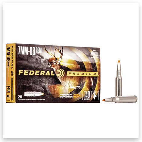 7mm-08 Remington - 140 Grain Trophy Bonded Tip - Federal Premium