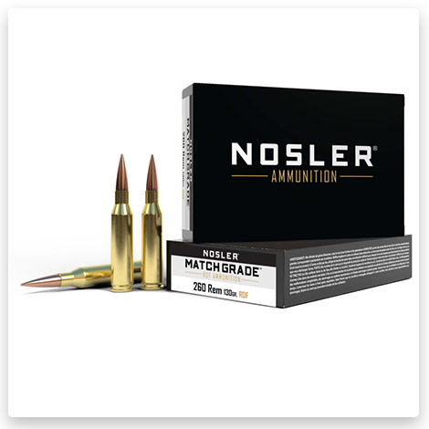 260 Remington - 130 Grain Brass Cased - Nosler