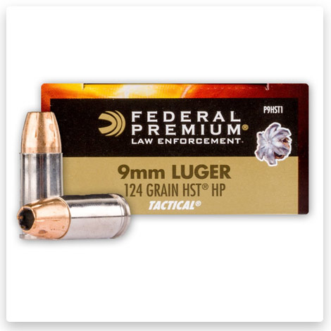 9mm - 124 Grain HST JHP - Federal Premium Law Enforcement