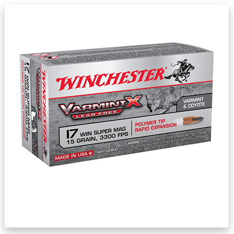17 Winchester Super Magnum - 15 Grain Rapid Expansion Polymer Tip - Winchester