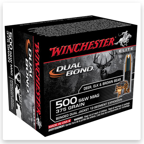 500 S&W Magnum - 375 Grain Bonded Dual Jacket - Winchester 