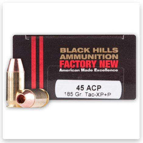 45 ACP - +P 185 Grain SCHP - Black Hills 