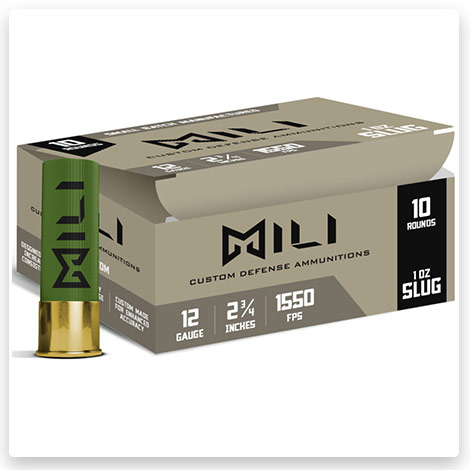 12 Gauge - Rifled Slug Centerfire Shotgun Slug Ammunition - MILI Ammo