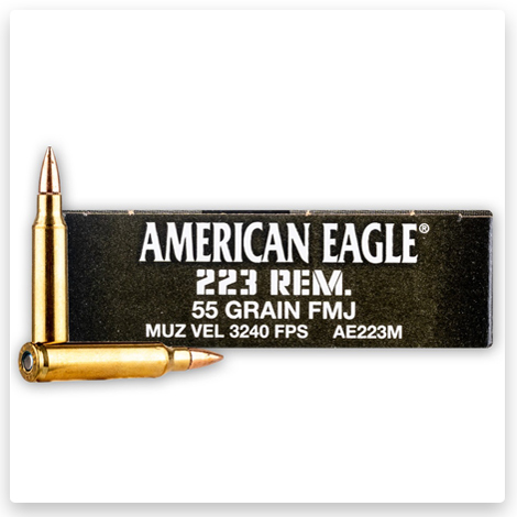 223 Rem - 55 Grain FMJBT - Federal American Eagle Military Grade