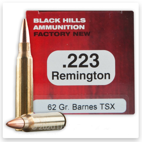 223 Rem - 62 Grain Barnes TSX - Black Hills