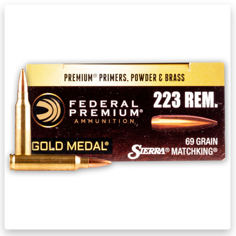 223 Rem - 69 Grain BT-HP - Federal Premium Sierra Match King Gold Medal