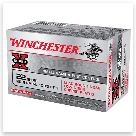 22 Short Ammo - 29 Grain Copper Plated Lead Round Nose - Winchester