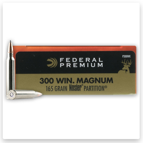300 Winchester Magnum - 165 Grain Nosler Partition SP - Federal Vital-Shok