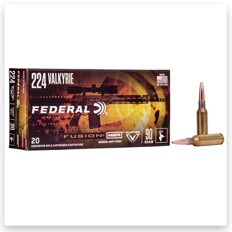 224 Valkyrie - 90 Grain Fusion Soft Point - Federal Premium