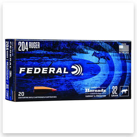 204 Ruger Ammo - 32 Grain Hornady V-Max - Federal Premium