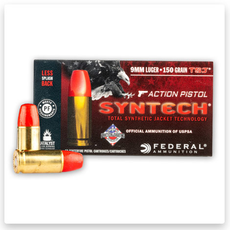 9mm - 150 Grain Total Synthetic Jacket (TSJ) Action Pistol - Federal American Eagle Syntech