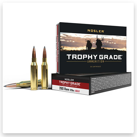 260 Remington - 129 Grain Brass Cased - Nosler