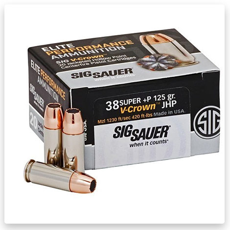 38 Super - +P 125 grain JHP - Sig Sauer