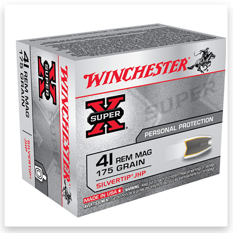 41 Remington Magnum - 175 Grain Silvertip JHP Brass - Winchester 