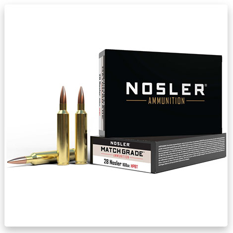 28 Nosler - 168 Grain Custom Competition Brass Cased - Nosler