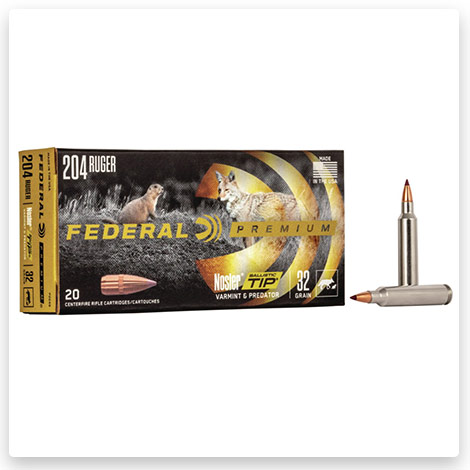 204 Ruger Ammo - 32 Grain Nosler Ballistic Tip - Federal Premium