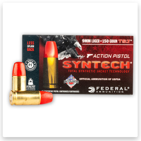 9mm - 150 Grain Total Synthetic Jacket (TSJ) - Federal Syntech Action Pistol