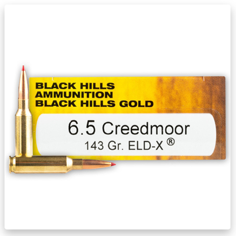 6.5 Creedmoor - 143 Grain ELD-X - Black Hills Gold