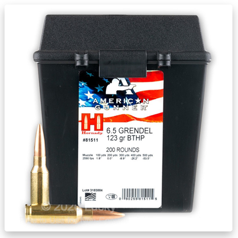 6.5 Grendel - 123 Grain BTHP - Hornady American Gunner