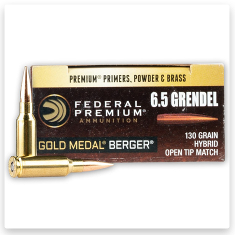 6.5 Grendel - 130 Grain Hybrid OTM - Federal Gold Medal