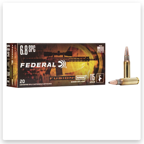 6.8mm Remington SPC - 115 Grain Fusion Soft Point - Federal Premium