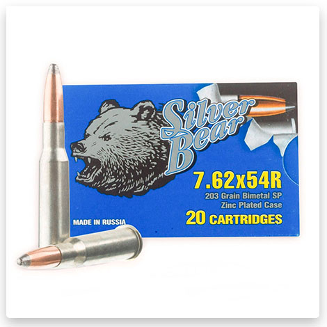 7.62x54r - 203 Grain SP - Silver Bear