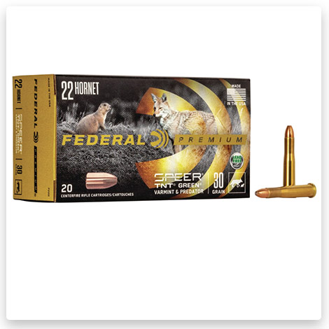 22 Hornet - 30 Grain Speer TNT Green Hollow Point - Federal Premium