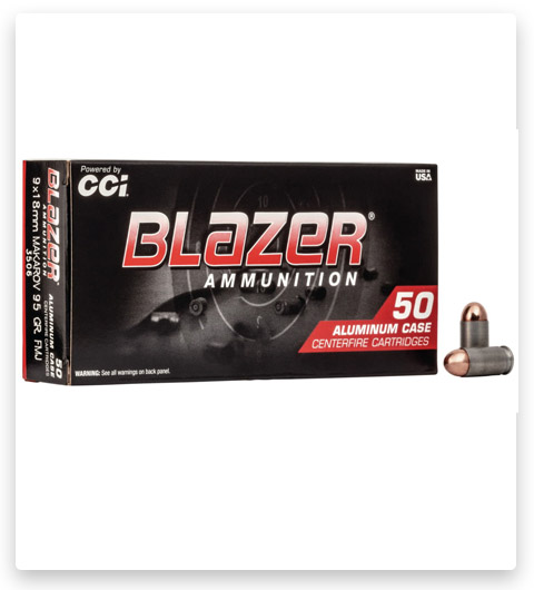 CCI Ammunition Blazer Aluminum 9x18mm Makarov FMJ 3506