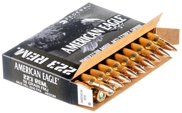 223 Rem – 55 Grain FMJBT – Federal American Eagle Military Grade