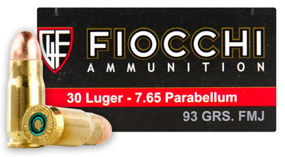 30 Luger – 93 Grain FMJ – Fiocchi