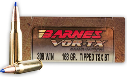 308 – 168 Grain Tipped Triple-Shock X Polymer Tipped – Barnes VOR-TX
