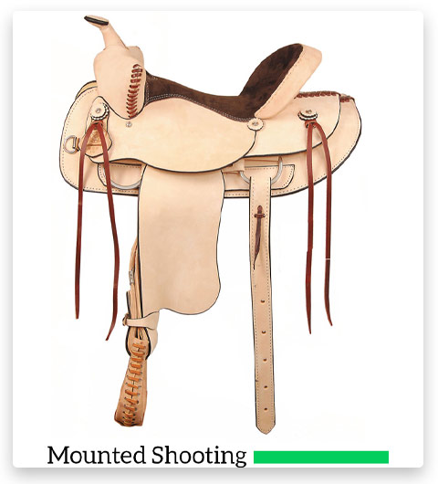 American Saddlery Rough Out Mounted Shooting Western Saddle