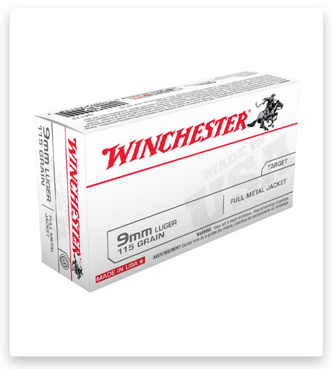 Winchester USA HANDGUN 9mm Luger Full Metal Jacket Brass