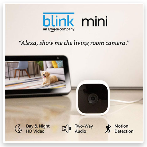 Blink Mini – Compact indoor plug-in smart security camera